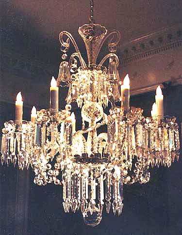 Antique Crystal Chandelier in Versailles, France