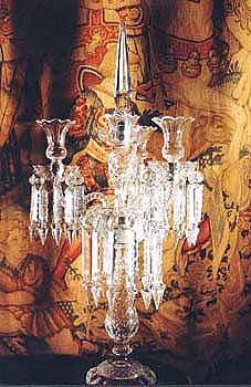 Incredible Antique Crystal Candle Holder