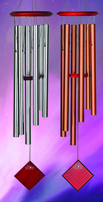 Chimes of Earth 37 Inch Windchimes Silver and Bronze