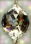 Crystal Ball With Bottom Hole for Hanging Ornaments Underneath the Ball!!