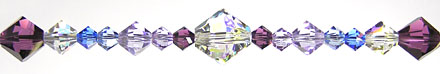 Enchantment Crystal Bead Hanger Blue and Purple - Swarovski Beads