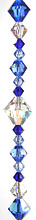 Enchantment Crystal Bead Hanger Medium Sapphire Blue - Swarovski Beads