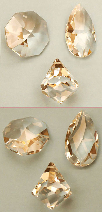 Lovely Crystal Collection with Sundrop, Fancy Pear, Bell