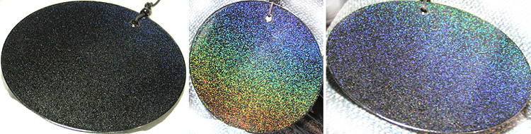 The Black Spectrum Iridescent Corinthian Bells Windchimes Can Appear Black, Somewhat Sparkly, or Display a Rainbow of Mysterious Colors! Amazing!