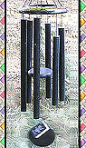 Corinthian Bells Black Spectrum Windchime. Chime is a Shiny Black with Rainbow Multi Color Sparkles in the Powder Coat Finish!