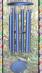 Corinthian Bells Shimmery Midnight Blue Windchimes
