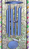 Corinthian Bells Midnight Blue Windchime. Chime is a Lovely Deep Blue with Shimmery Lights in the Powder Coat Finish!
