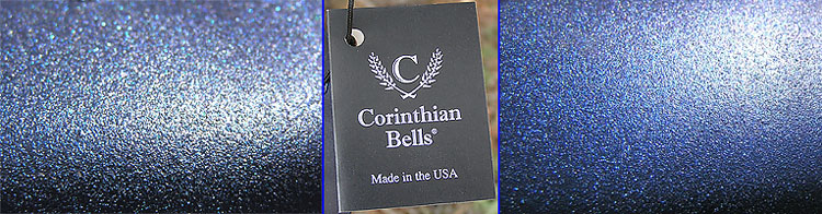 The Midnight Blue Shimmery Corinthian Bells Windchime Can Appear Clear Blue, or Almost Black, and Either Plain or Sparkly! Always Interesting, and the Sound is Amazing!