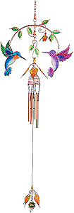 Carson Home Accents Wire Works Double Hummingbird Mobile Chime
