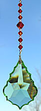 Baroque Star Lovely Peridot Green With Crystal Bead Hanger.