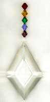 Beautiful Crystal Diamond with Diamond Shaped Rainbow Beads