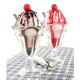 Luscious Ice Cream Sundae! Hot Fudge or Strawberry Topping! Hard to believe it is a candle! DISCONTINUED.