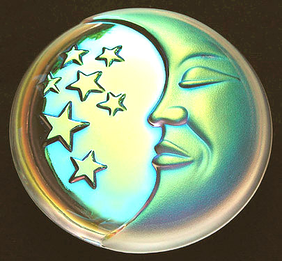 Gorgeous Moon and Stars Paper Weight 90mm AB