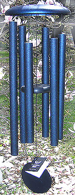 The Midnight Blue Shimmery Corinthian Bells Windchime is Deep Blue with Just a Hint of Sparkle! The Sound is Amazing!