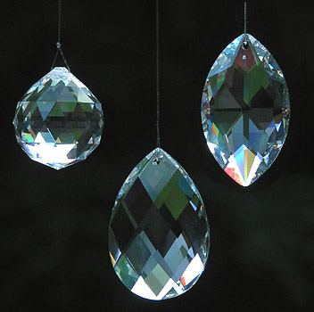 Beautiful Shining Crystal Ball, Almond, and Marquise