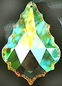 Feather Crystal. Coated with AB Gold! Flashy and Gorgeous!