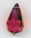 Crystal Droplet in Glowing Red