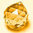Crystal Ball 30mm Topaz ~ Lovely Golden Color!