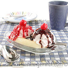 Incredible Banana Split Candle!! Get a REAL Banana Split at Remember When Diner!