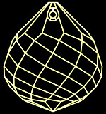 Line Drawing of Swarovski Swirl Ball Facet Pattern.