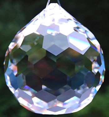 Unusual Crystal Ball with Beautiful Hexagonal Facets