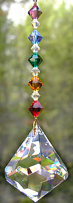 Beautiful Bell Crystal with Sparkling Rainbow Beads