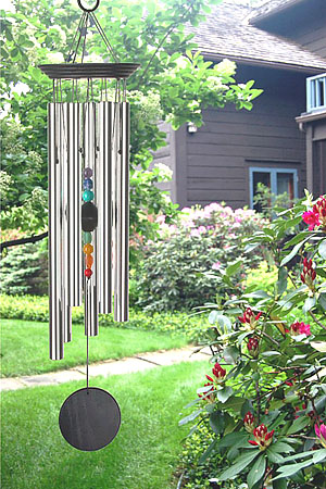 Large Chakra Seven Stones Chime Windchime 24 Inches