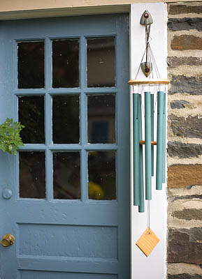 Verdigris Chimes of Earth 37 Inch Windchime Decorates a Beautiful Home