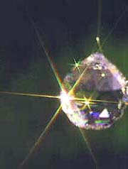 Brilliantly Flashing Crystal Ball in Sunlight
