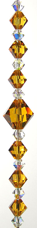 Enlarged for Detail Simple Beauty Crystal Bead Hanger Golden Topaz - Swarovski Beads