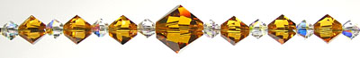 Simple Beauty Crystal Bead Hanger Golden Topaz - Swarovski Beads