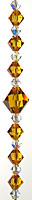 Simplicity Crystal Bead Hanger Golden Topaz - Swarovski Beads