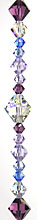 Enchantment Crystal Bead Hanger Blue and Purple - Swarovski Beads