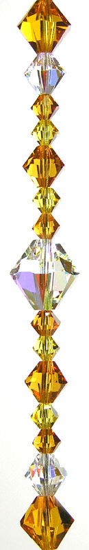 Enlarged for Detail Enchantment Crystal Bead Hanger Golden Topaz - Swarovski Beads