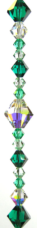 Enlarged for Detail Enchantment Crystal Bead Hanger Emerald Green - Swarovski Beads Enlarged for Detail Enchantment Crystal Bead Hanger Emerald Green - Swarovski Beads