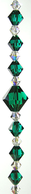 Enlarged for Detail Simple Beauty Crystal Bead Hanger Emerald Green - Swarovski Beads Enlarged for Detail Simple Beauty Crystal Bead Hanger Emerald Green - Swarovski Beads