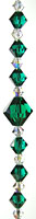 Simplicity Crystal Bead Hanger Emerald Green - Swarovski Beads
