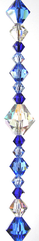 Enlarged for Detail Enchantment Crystal Bead Hanger Medium Sapphire Blue - Swarovski Beads