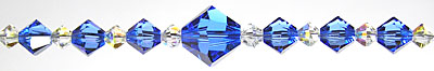 Simplicity Crystal Bead Hanger Medium Sapphire Blue for Dark Sapphire Ball