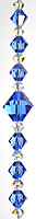 Simplicity Crystal Bead Hanger Medium Sapphire Blue - Swarovski Beads