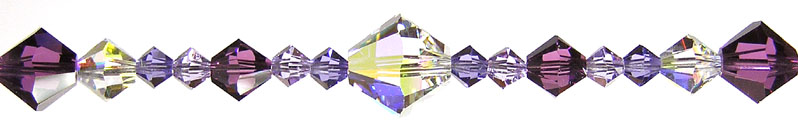 Enlarged for Detail Enchantment Crystal Bead Hanger Deep Amethyst Purple - Swarovski Beads