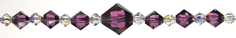 Enlarged for Detail Simple Beauty Crystal Bead Hanger Deep Amethyst Purple - Swarovski Beads