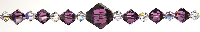 Enlarged for Detail Simple Beauty Crystal Bead Hanger Deep Amethyst Purple - Swarovski Beads Enlarged for Detail Simple Beauty Crystal Bead Hanger Deep Amethyst Purple - Swarovski Beads