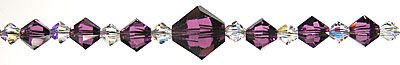 Simple Beauty Crystal Bead Hanger Deep Amethyst Purple - Swarovski Beads