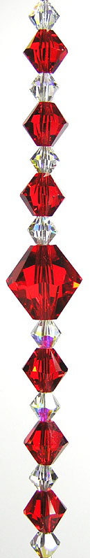Enlarged for Detail Simple Beauty Crystal Bead Hanger Brilliant Red - Swarovski Beads