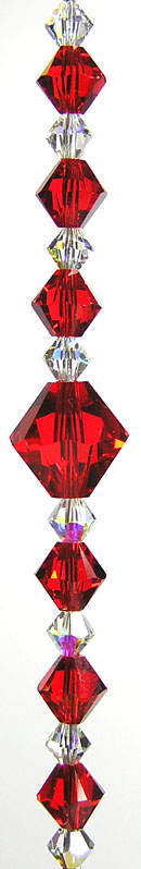 Enlarged For Detail Simple Beauty Crystal Bead Hanger Brilliant Red - Swarovski Beads Enlarged for Detail Simple Beauty Crystal Bead Hanger Brilliant Red - Swarovski Beads