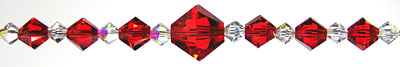 Simplicity Crystal Bead Hanger Brilliant Red - Swarovski Beads