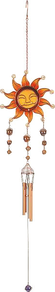 SUN Windchime Springy Bouncing Mobile 39 inches. Carson Wireworks