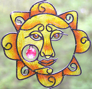 Black Wireworks Sunny Smile Chime. A Bright Happy Smile!