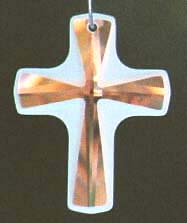 ~ Frosted Cross Pendant 38ab or 38Jet ~